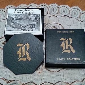 Set of 6 Pennsylvania Slate Coaters. NIB